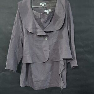 Vintage Flair Jacket Blazer size 12 Skirt  Gray Size Large / XL